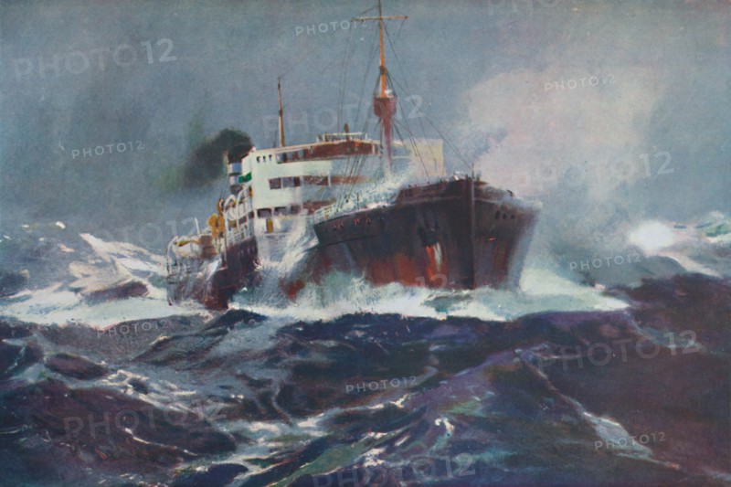 'Oil on Troubled Waters', 1936. Artist: Unknown.