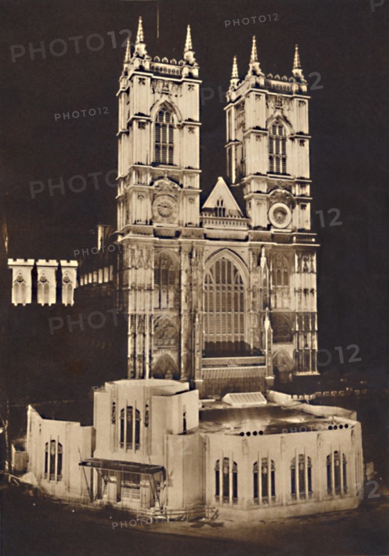 'Coronation Floodlighting - Westminster Abbey', 1937. Artist: Unknown.
