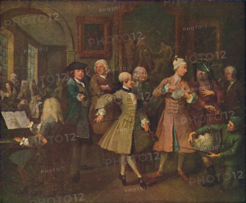 'The Rake's Progress - The Levee', 1720-1735, (1920). Creator: William Hogarth.