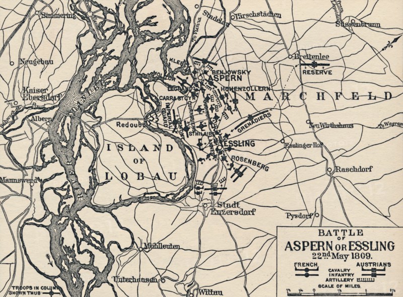'Battle of Aspern or Essling, 22nd May 1809', (1896). Artist: Unknown.