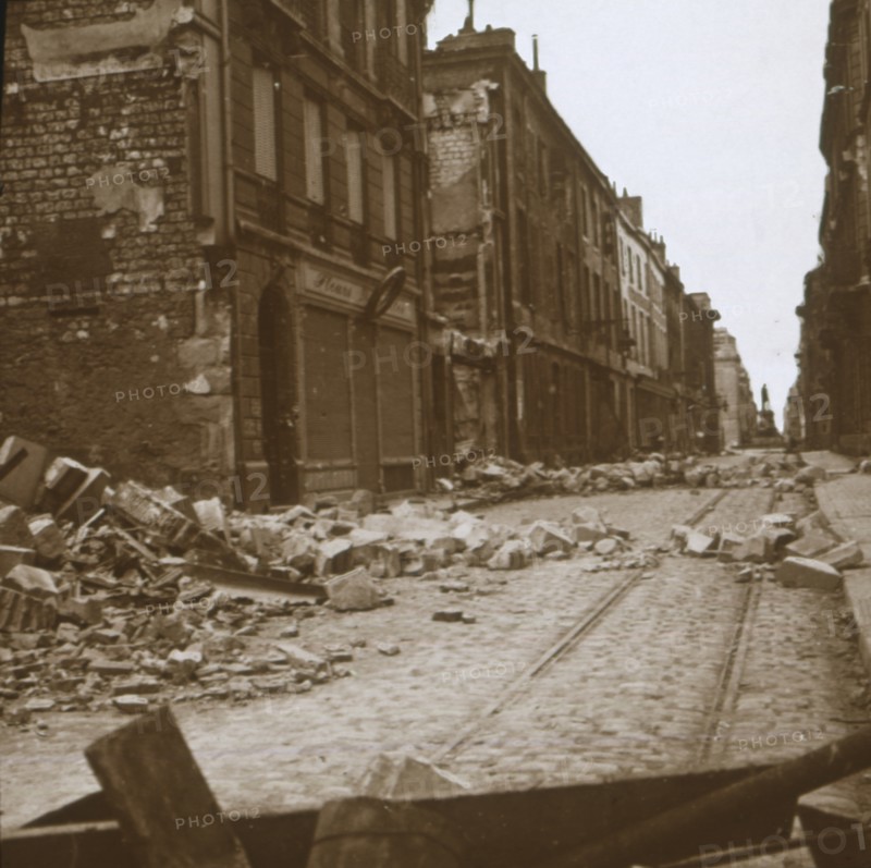 Rue Cérès, Reims, northern France, c1914-c1918.  Artist: Unknown.