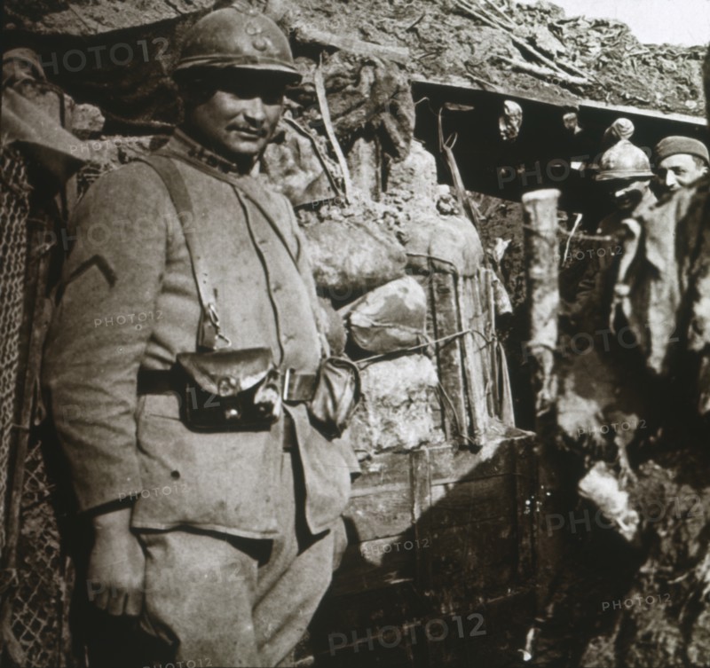 Front line at Berry-au-Bac, northern France, c1914-c1918. Artist: Unknown.