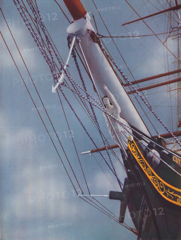 'Figurehead of the Famous Cutty Sark figure of Nanny the Witch', 1936. Artist: Unknown.