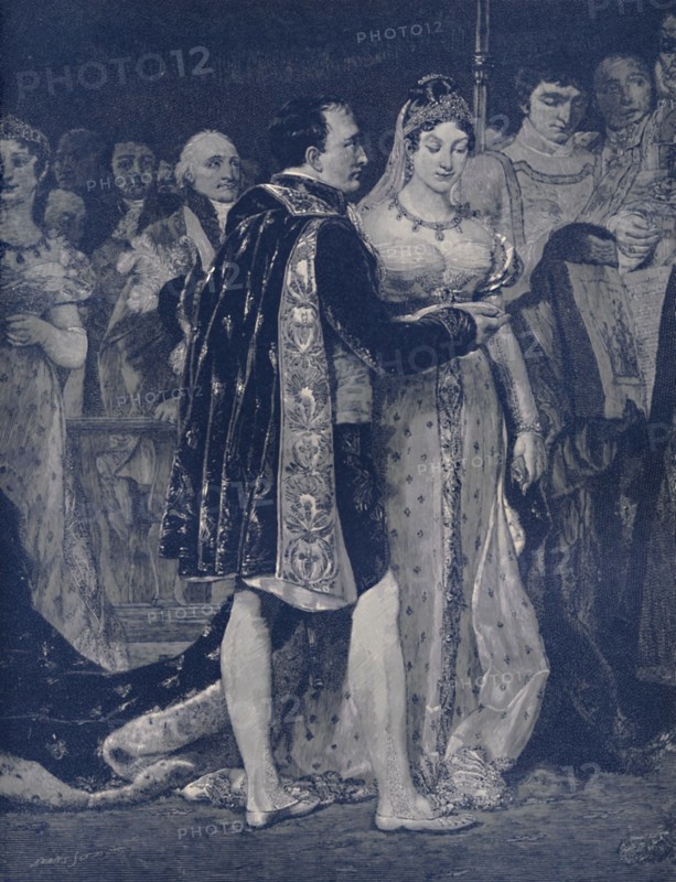 'Detail from the Religious Marriage of Napoleon and Maria Louisa', 2 April 1810, (1896).  Artist: JW Evans.