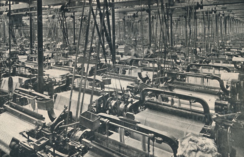 'A Weaving-shed', c1917. Artist: Unknown.