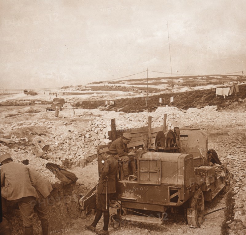 Winch for barrage balloon, Genicourt, northern France, c1914-c1918. Artist: Unknown.
