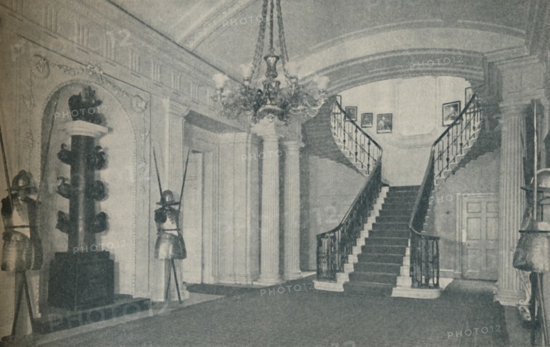 'The fine Staircase Hall in the First Lord's residence at the Admiralty', 1937. Artist: Unknown.