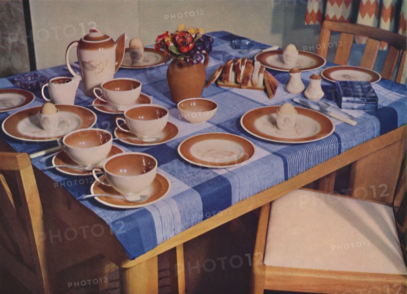 'Breakfast - A breakfast table arrangement by Bowman Bros. Ltd., London', 1939. Artist: Unknown.