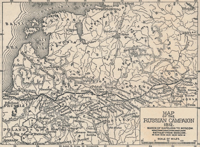 'Map of the Russian Campaign, 1812', (1896). Artist: Unknown.