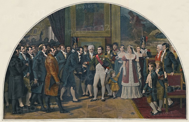 'Napoleon Decorating the Artists', c1808, (1896). Artist: Unknown.