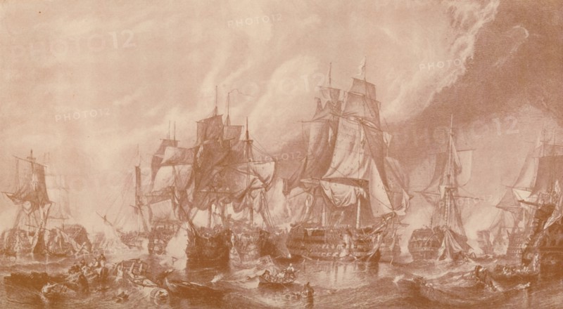 'The Battle of Trafalgar', 1805, (1896).  Artist: Unknown.