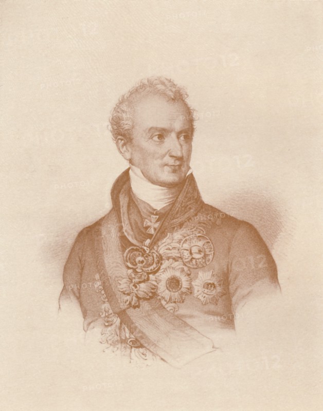 'Prince Clemens Wenzel Nepomuk Lothar Von Metternich-Winneburg', c1830, (1896). Artist: Maurin.