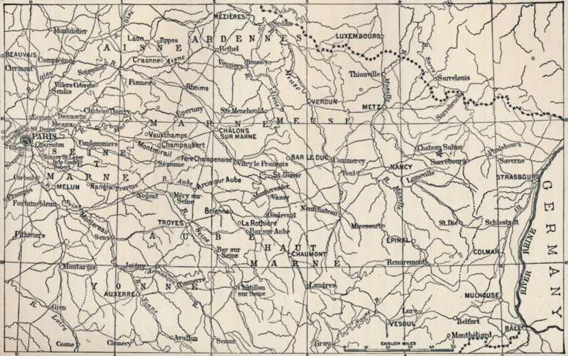 'Map of the Field of Operations in 1814', (1896). Artist: Unknown.