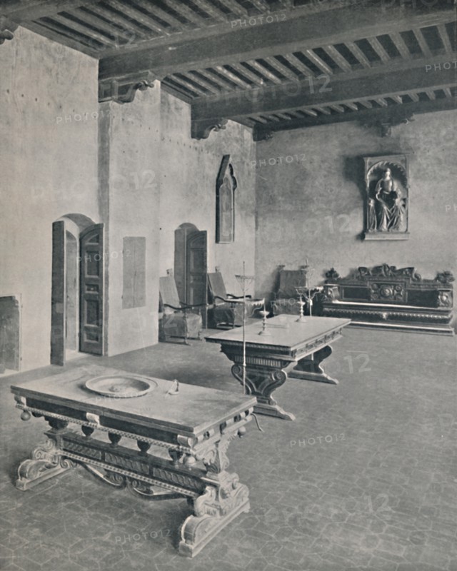 'Interior Palazzo Davanzati, Florence. With Two 16th Century Tables', 1928 Artist: Unknown.