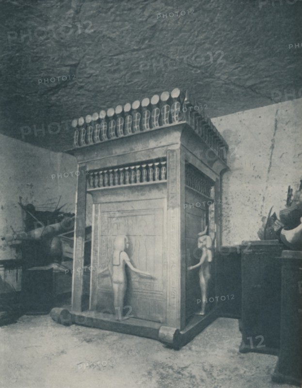 'Richly Carved Canopic Shrine Glittering with Gold', c1935. Artist: Harry Burton.