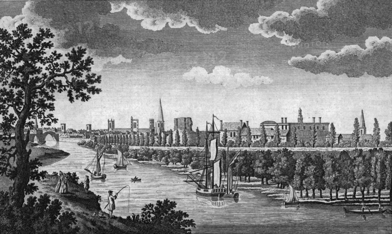 City of York and River Ouse, Yorkshire, c1776. Artist: Unknown.