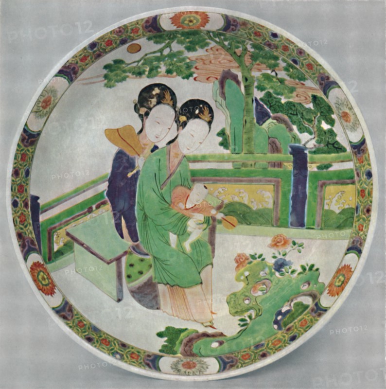 'Chinese Porcelain Dish, Famille Verte. Period of K'Ang Hsi, 1662-1722', (1928). Artist: Unknown.