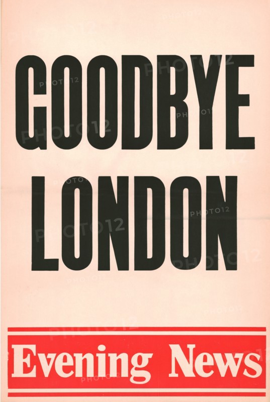'Goodbye London', Evening News poster, 1980. Artist: Unknown.