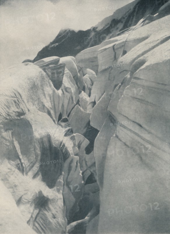 'Yawning Crevasse By The Bergli Above Grindelwald', c1935. Artist: Unknown.