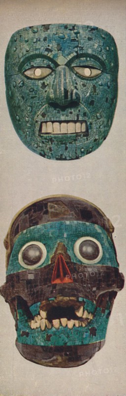 'Primitive Cultures in Ritual and Festival Masks - Quetzalcoatl and Tezcatlipocaa', c1935. Artist: Unknown.