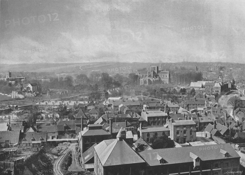 'Winchester, from St. Giles Hill', c1896. Artist: Henry William Salmon.