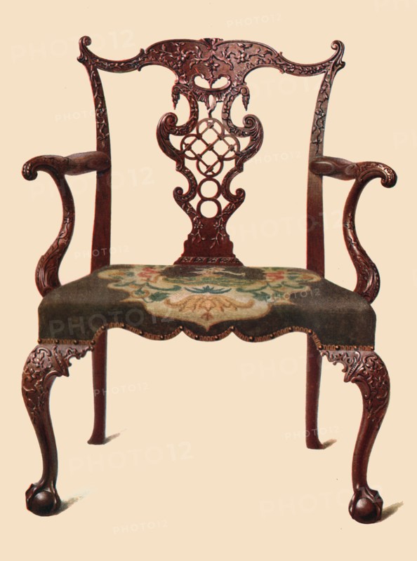 Mahogany chair, 1906. Artist: Shirley Slocombe.