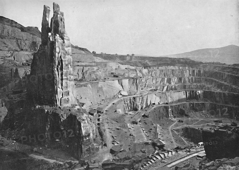 'Penrhyn Slate Quarries', c1896. Artist: John Wickens.