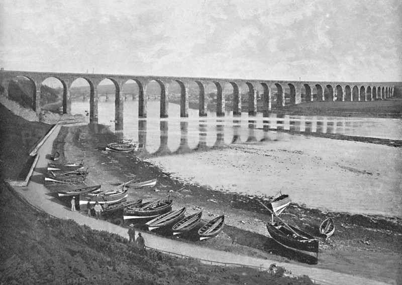 'The Bridges, Berwick-Upon-Tweed', c1896. Artist: Poulton & Co.