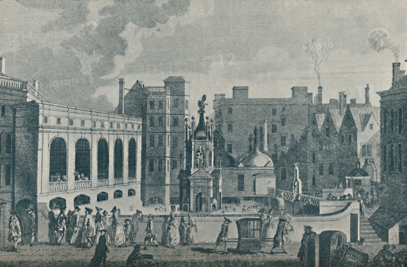 'A View of the King and Queen's Baths and the Great Pump Room at Bath', 1907. Artist: Unknown.