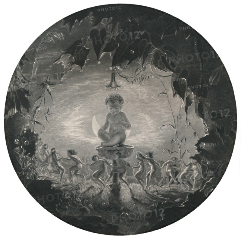 'Puck and the Fairies. (Midsummer Nights Dream)', c1870. Artist: WM Lizare.
