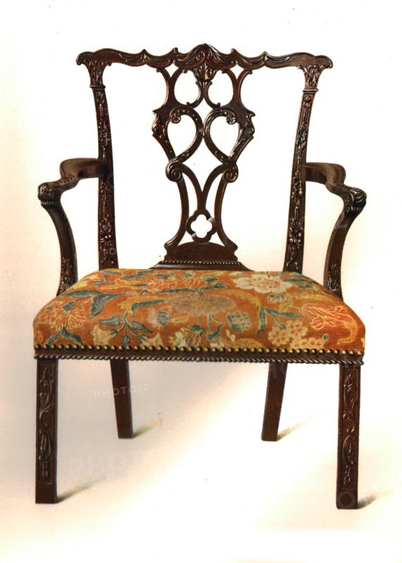 Mahogany chair, 1906. Artist: Shirley Slocombe.