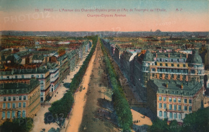 The Avenue des Champs-Elysées, Paris, c1920. Artist: Unknown.