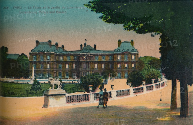 The Luxembourg Palace and the Jardin du Luxembourg, Paris, c1920. Artist: Unknown.