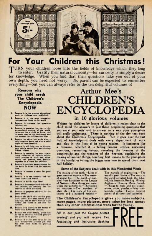 'Arthur Mee's Children's Encyclopedia', 1935. Artist: Unknown.