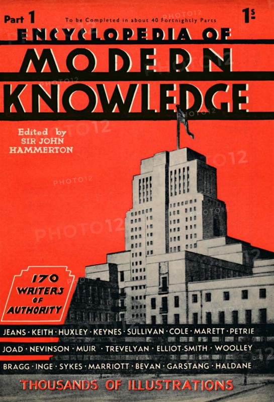 'Encyclopedia of Modern Knowledge Part 1 advertisement', 1935. Artist: Unknown.