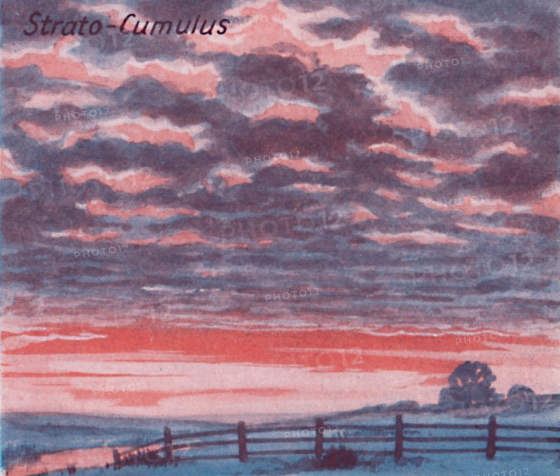 'Strato-Cumulus - A Dozen of the Principal Cloud Forms In The Sky', 1935. Artist: Unknown.