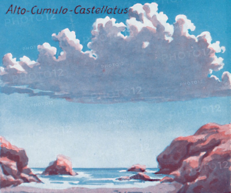 'Alto-Cumulo-Castellatus - A Dozen of the Principal Cloud Forms In The Sky', 1935. Artist: Unknown.