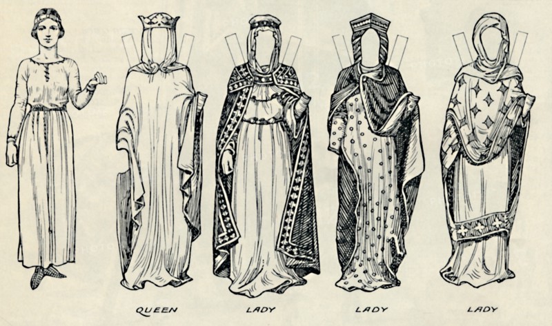 'The Great Gallery of British Costume: Varied Dresses Worn in Norman Times', c1934. Artist: Unknown.