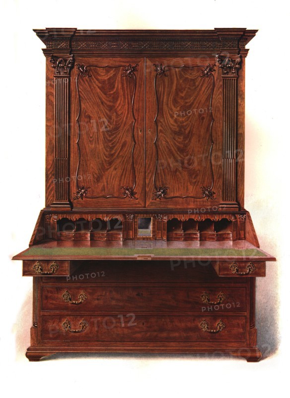 Writing cabinet, 1906. Artist: Shirley Slocombe.