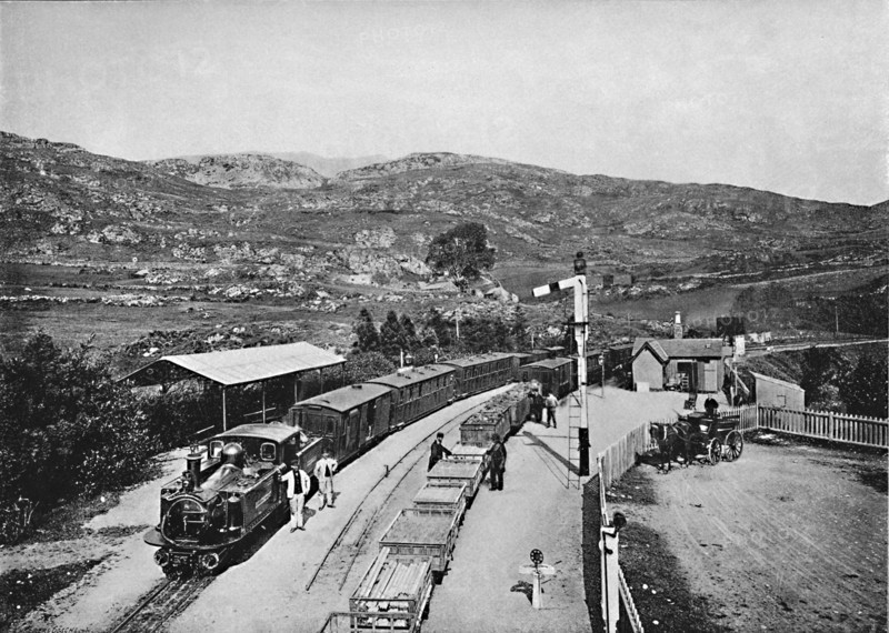 'Ffestiniog Railway: Tan-Y-Bwlch Station', c1896. Artist: Carl Norman.