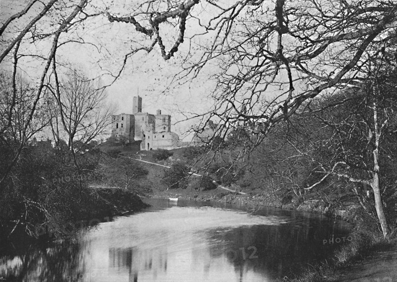 'Warkworth Castle', c1896. Artist: M Aunty.