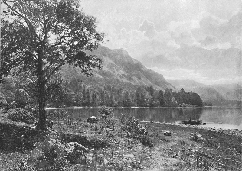 'Falcon Crag, Derwentwater', c1896. Artist: Alfred Petit.