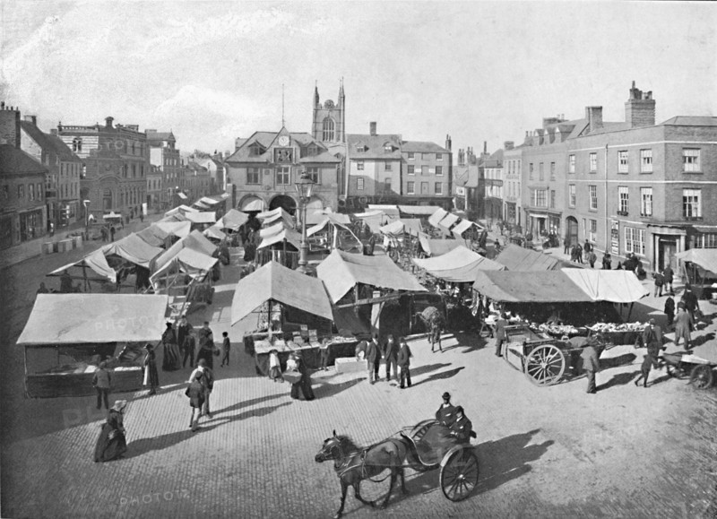 'Market-Place, Peterborough', c1896. Artist: H Marriott.