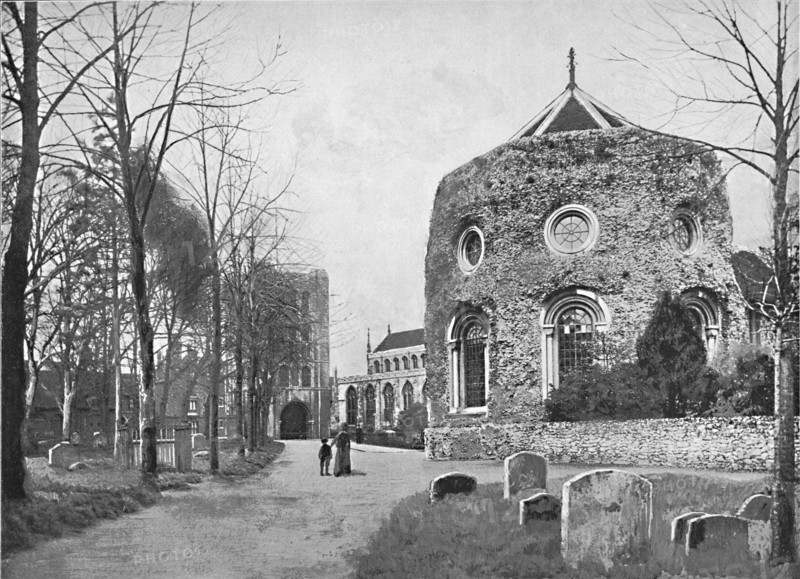 'Bury St. Edmunds: Tower, Church and Abbey', c1896. Artist: GA Nichols.