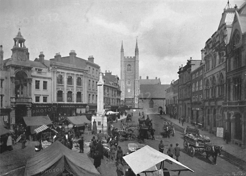 'Market Place, Reading', c1896. Artist: SV White.