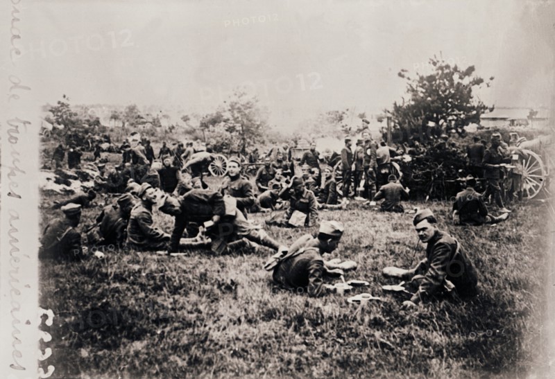 Bivouac of American troops, c1914-c1918. Artist: Unknown.