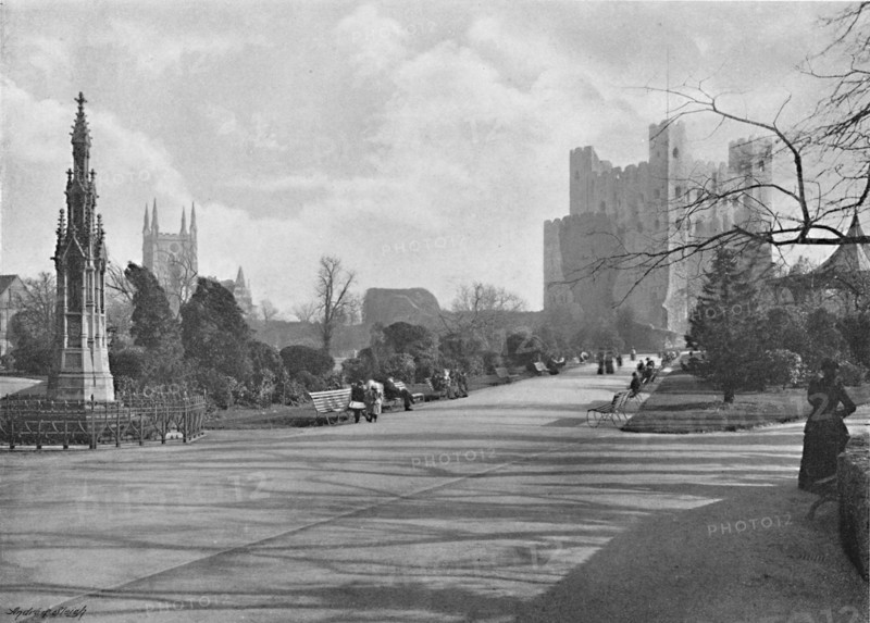 'Rochester Castle', c1896. Artist: Poulton & Co.