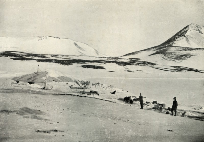 'Meares and Demetri at 'Discovery' Hut', 4 November 1911, (1913).  Artist: Herbert Ponting.
