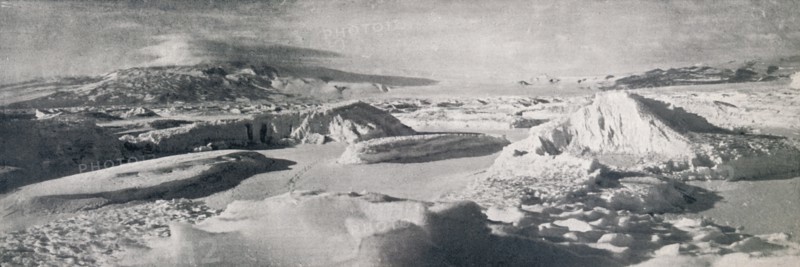'The Lower Koettlitz Glacier, Showing The Effect of Thaw-Waters', c1911, (1913). Artist: Frank Debenham.