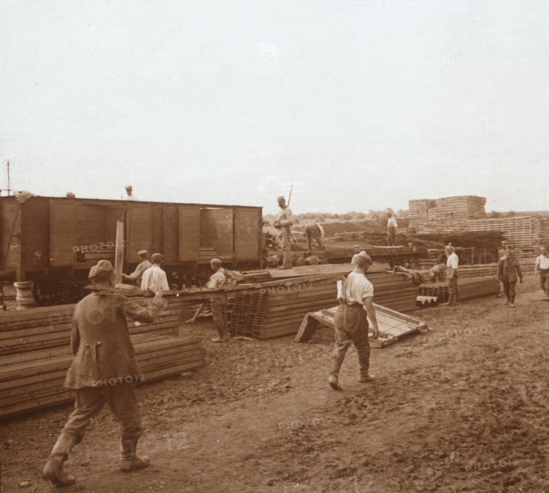 Prisoners, Genicourt, northern France, c1914-c1918. Artist: Unknown.